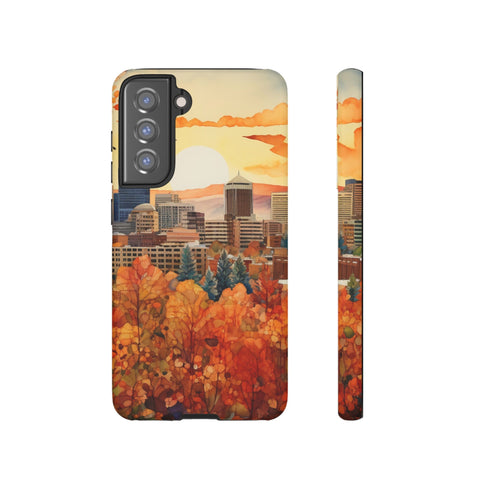An Urban Autumn Overlook - Impact Resistant Phone Case Samsung Galaxy S21 FE Matte